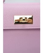 Borsa Brie Leon in pelle rosa - 12,5x19,5x7,5 cm