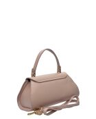TSBV 55 Tragetasche aus puderfarbenem Leder - 15x30x9 cm