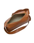 Demellier Schultertasche aus cognacfarbenem Leder - 16,5 x 28 x 10 cm