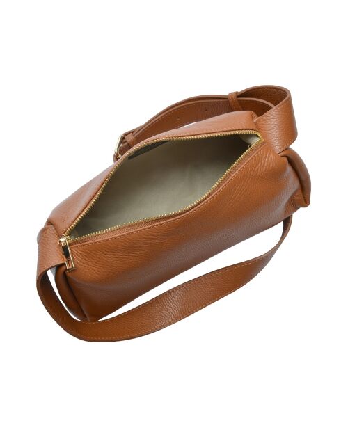 Borsa a tracolla Demellier in pelle cognac - 16,5x28x10 cm