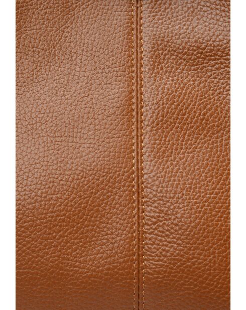 Clio Goldbrenner Schultertasche aus Leder in Cognac - 24x40x14,5 cm