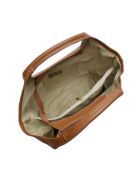 Clio Goldbrenner Schultertasche aus Leder in Cognac - 24x40x14,5 cm