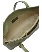 Pistachegroene Mlouye leren schoudertas - 16x31x9 cm