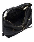 Bolso/mochila TSBV 50 de piel negra - 23,5x36x11 cm