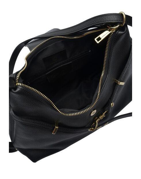 Bolso/mochila TSBV 50 de piel negra - 23,5x36x11 cm