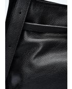 SBV 76 Hobo-Tasche aus schwarzem Leder - 28x38,5x7,5 cm