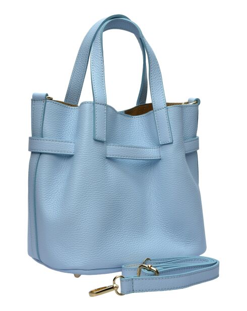 Borsa a mano Oahu in pelle celeste - 23x25,5x16,5 cm
