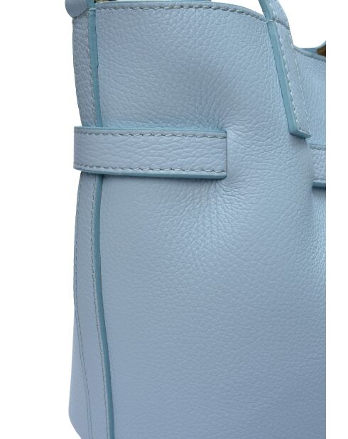 Borsa a mano Oahu in pelle celeste - 23x25,5x16,5 cm