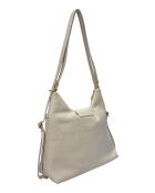 Sac bandoulière/sac à dos en cuir TSBV 50 beige - 23.5x36x11 cm