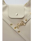 Sac bandoulière/sac à dos en cuir TSBV 50 beige - 23.5x36x11 cm