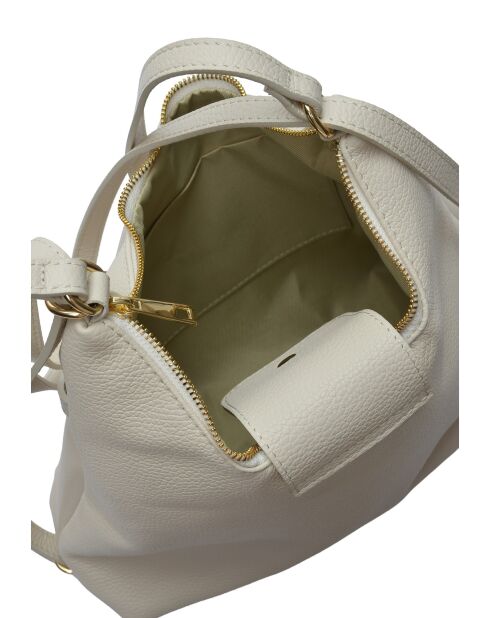 Sac bandoulière/sac à dos en cuir TSBV 50 beige - 23.5x36x11 cm