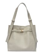 SBV 76 Hobo-Tasche aus beigefarbenem Leder - 28x38,5x7,5 cm