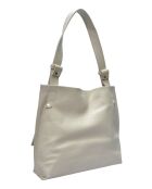 SBV 76 Hobo-Tasche aus beigefarbenem Leder - 28x38,5x7,5 cm