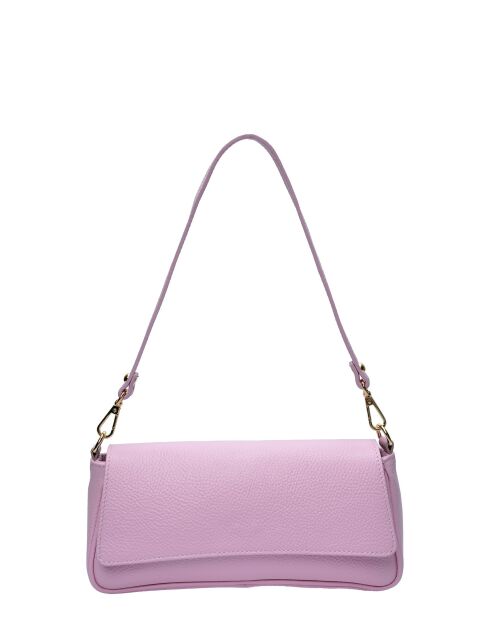 TSBV 49 rosa Schultertasche aus Leder - 11x26x6 cm