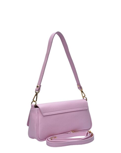 TSBV 49 rosa Schultertasche aus Leder - 11x26x6 cm