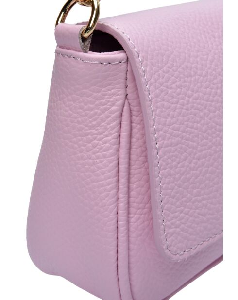 TSBV 49 rosa Schultertasche aus Leder - 11x26x6 cm