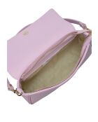 TSBV 49 rosa Schultertasche aus Leder - 11x26x6 cm