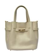 Soulière beigefarbene Lederhandtasche - 23x25,5x16,5 cm