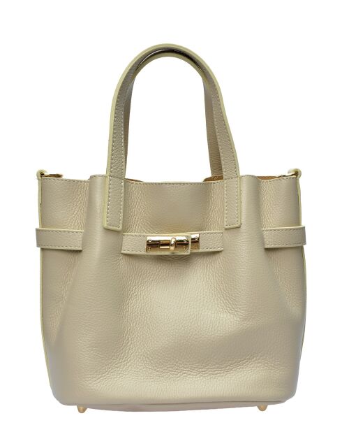 Soulière beigefarbene Lederhandtasche - 23x25,5x16,5 cm
