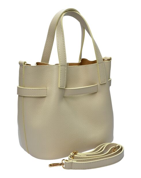 Soulière beigefarbene Lederhandtasche - 23x25,5x16,5 cm