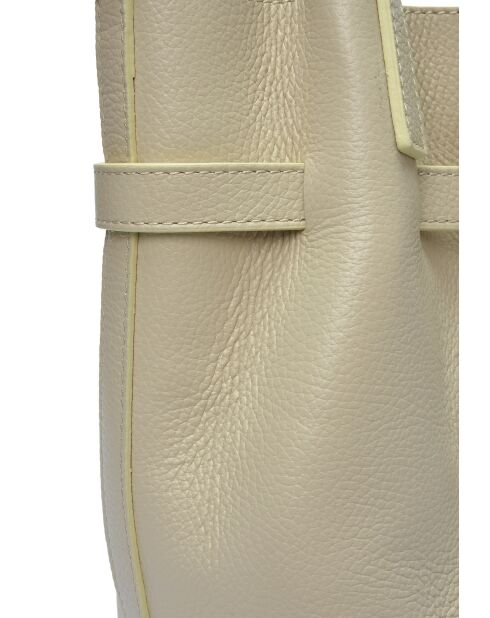 Soulière beigefarbene Lederhandtasche - 23x25,5x16,5 cm