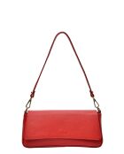 Sac bandoulière en cuir TSBV 49 rouge - 11x26x6 cm