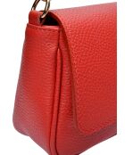 Sac bandoulière en cuir TSBV 49 rouge - 11x26x6 cm
