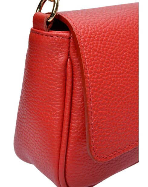 Borsa a tracolla TSBV 49 in pelle rossa - 11x26x6 cm
