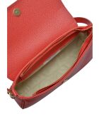 Sac bandoulière en cuir TSBV 49 rouge - 11x26x6 cm