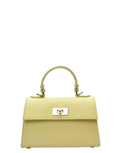 Bolso Teddy Blake de piel amarilla - 12,5x19,5x7,5 cm