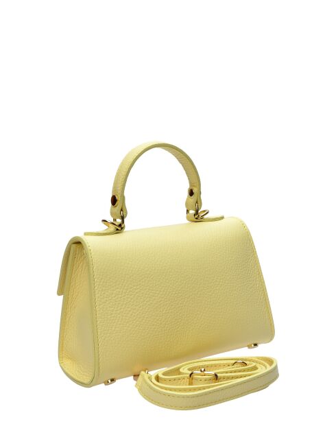 Bolso Teddy Blake de piel amarilla - 12,5x19,5x7,5 cm