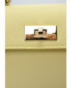 Teddy Blake gele leren draagtas - 12,5x19,5x7,5 cm