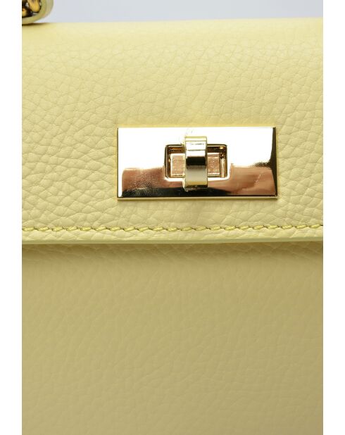 Bolso Teddy Blake de piel amarilla - 12,5x19,5x7,5 cm