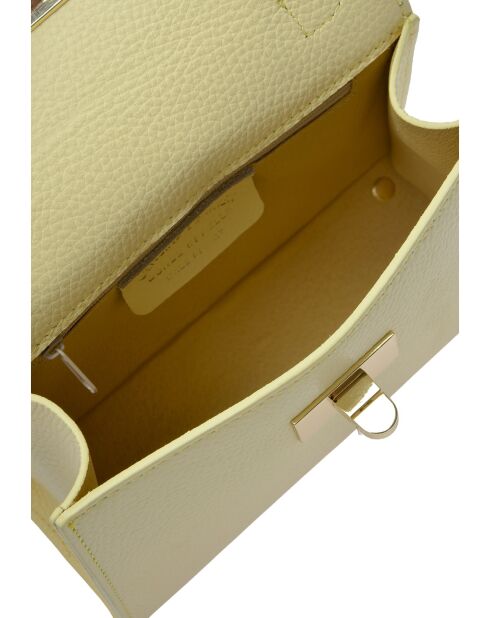 Bolso Teddy Blake de piel amarilla - 12,5x19,5x7,5 cm