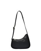 TSBV 53 Schultertasche aus schwarzem Leder - 13,5 x 27 x 4 cm