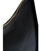 TSBV 53 Schultertasche aus schwarzem Leder - 13,5 x 27 x 4 cm