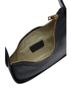 TSBV 53 Schultertasche aus schwarzem Leder - 13,5 x 27 x 4 cm