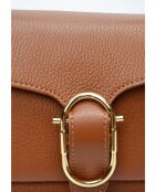 SBV 82 cognac leren schoudertas - 14x25,5x9 cm