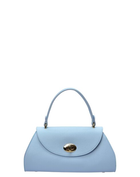 Bolso TSBV 55 de piel celeste - 15x30x9 cm