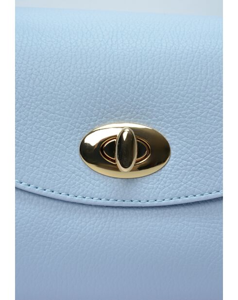 Bolso TSBV 55 de piel celeste - 15x30x9 cm