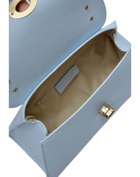 Bolso TSBV 55 de piel celeste - 15x30x9 cm