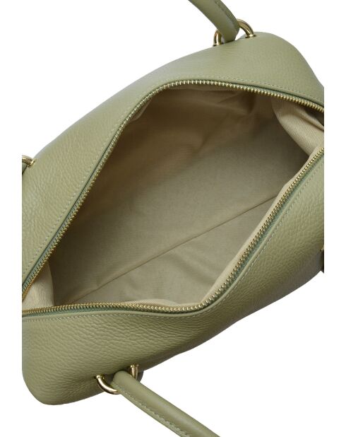 TSBV 51 pistachegroene leren schoudertas - 22x36x 12cm
