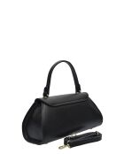 TSBV 55 Tragetasche aus schwarzem Leder - 15x30x9 cm
