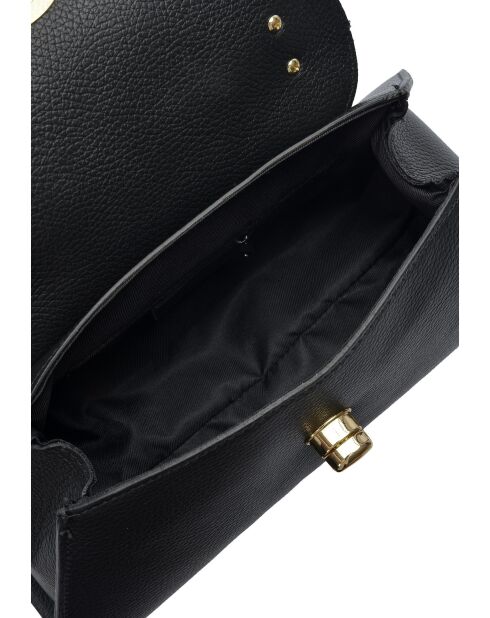TSBV 55 Tragetasche aus schwarzem Leder - 15x30x9 cm