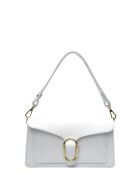 SBV 82 weiße Schultertasche aus Leder - 14x25,5x9 cm