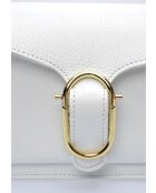 SBV 82 weiße Schultertasche aus Leder - 14x25,5x9 cm