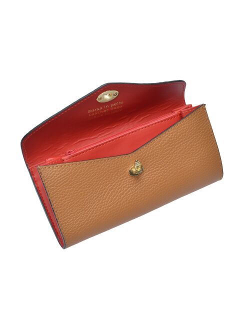 SBV 59 Geldbörse aus cognacfarbenem Leder - 9x19x/ cm