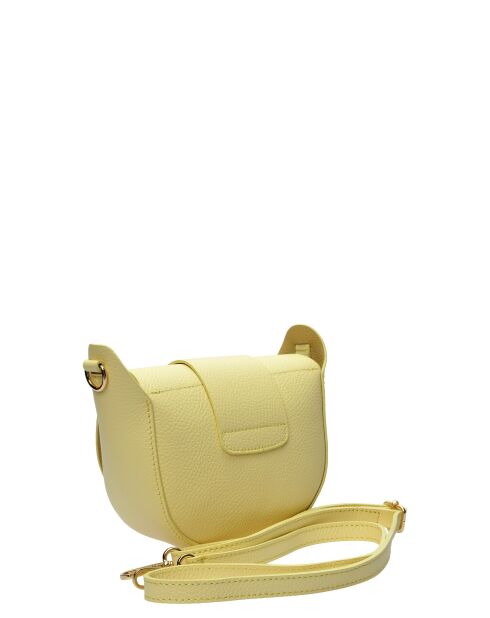 TSBV 54 gelbe Schultertasche aus Leder - 13x16,5x7 cm