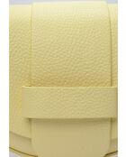 TSBV 54 gele leren schoudertas - 13x16,5x7 cm