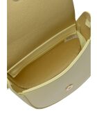 TSBV 54 gele leren schoudertas - 13x16,5x7 cm
